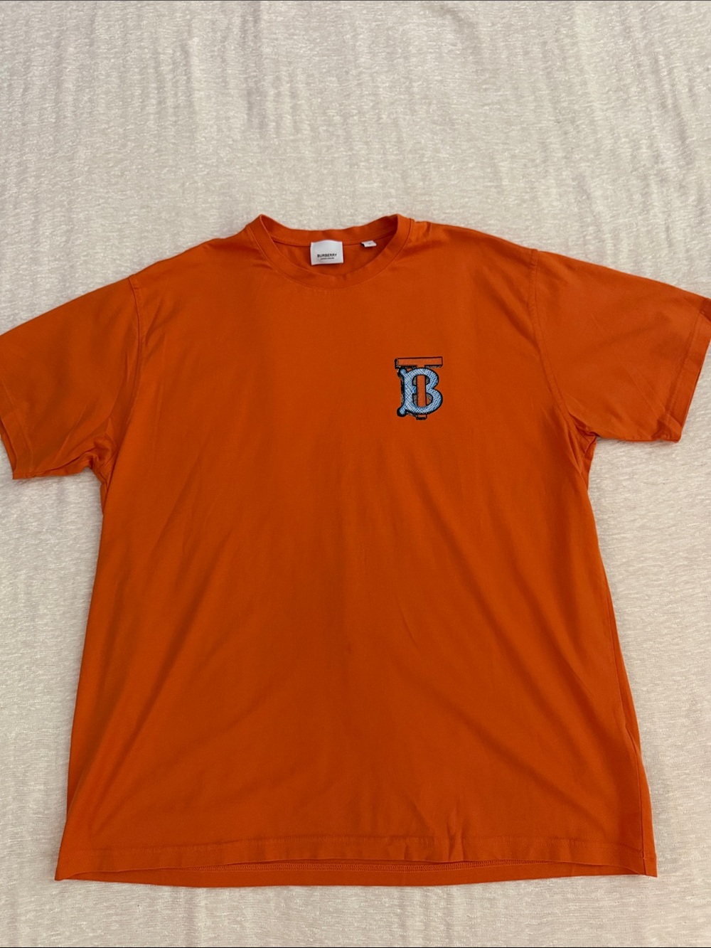 Burberry Orange Short Sleeve Logo Tee